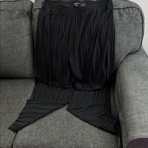 Love Black Pleated Trousers - semi sheer